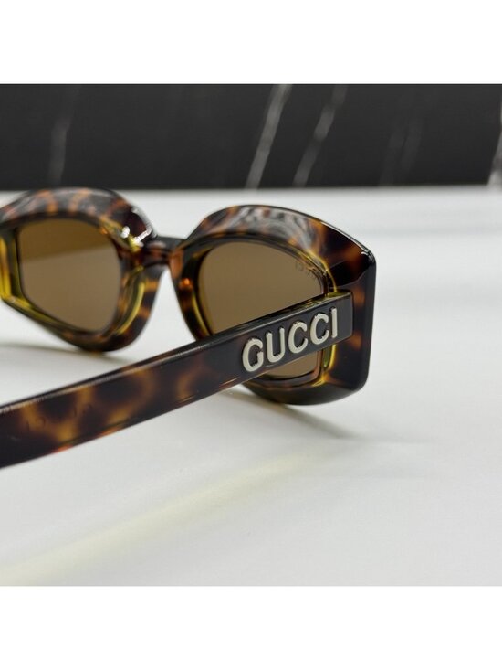 Gucci GG1719S 002 Havana Brown Women Oval Sunglasses Authentic NEW main image 5
